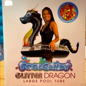 Pool Candy Glitter Dragon large pool tube